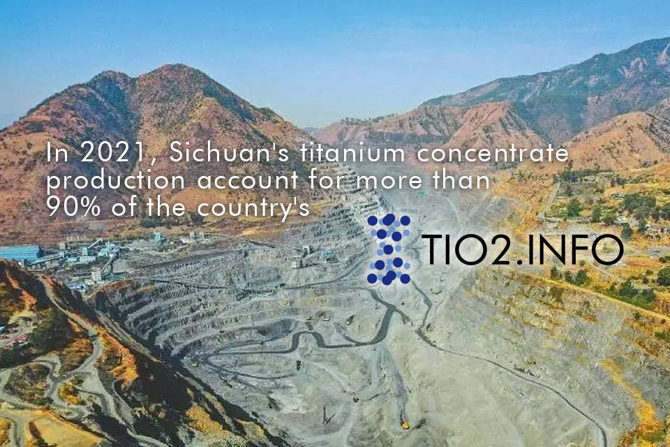 In 2021, Sichuan's titanium concentrate production account for more than 90% of the country's
